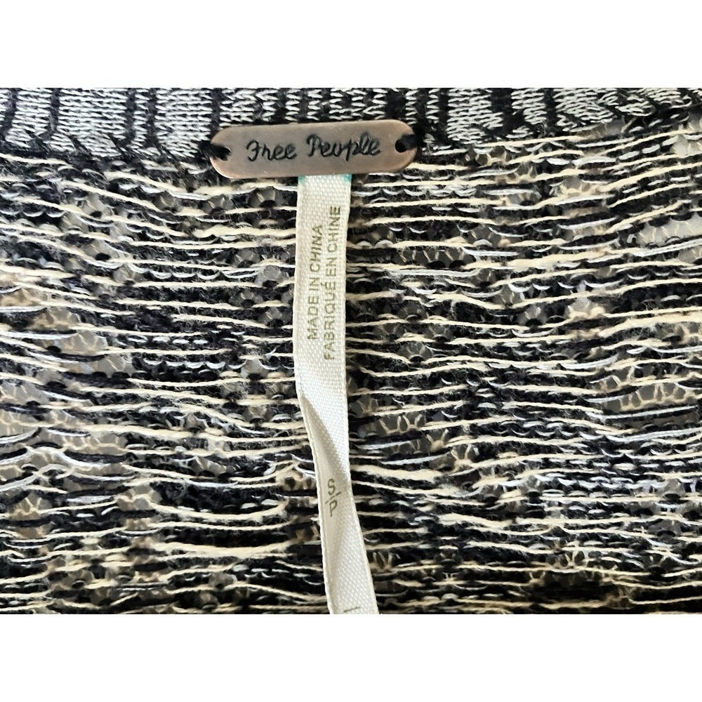 Free People Caspia Ruffled Cotton Blend Lightweight Cardigan Sweater Size Small - Picture 3 of 7